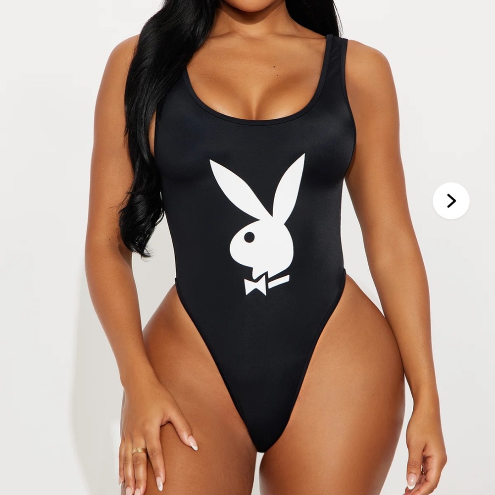 PLAYBOY Black and White Logo One Piece